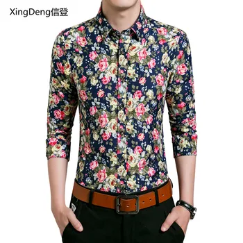 XingDeng Fashion Casual Cotton Floral Shirt men Long Sleeve shirts paty Style High Quality Shirts Mens top Clothes
XingDeng Fashion Casual Cotton Floral Shirt men Long Sleeve shirts paty Style High Quality Shirts Mens top Clothes