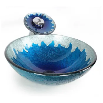 Round glass sink Glass Washbasin Balcony Basin Mediterranean Style Art Basin Sanitary Ware Tempered glass sink
Round glass sink Glass Washbasin Balcony Basin Mediterranean Style Art Basin Sanitary Ware Tempered glass sink