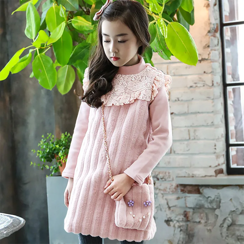 Girl Princess Winter Keep Warm Children's Garment Dress Long Sleeve Lace Warm Cotton
Girl Princess Winter Keep Warm Children's Garment Dress Long Sleeve Lace Warm Cotton