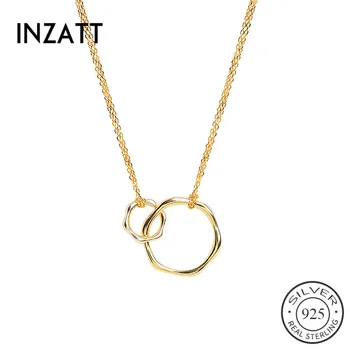 INZATT Real 925 Sterling Silver Geometric Hollow Double Circle Pendant Necklace For Fashion Women Party Minimalist Fine Jewelry
INZATT Real 925 Sterling Silver Geometric Hollow Double Circle Pendant Necklace For Fashion Women Party Minimalist Fine Jewelry