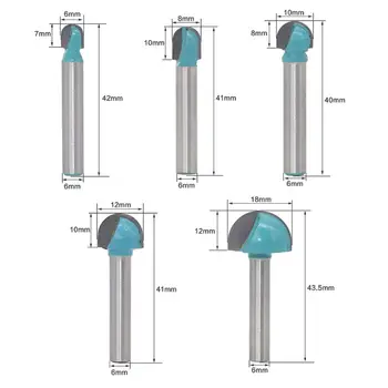 New 6MM Shank Solid Carbide Round Nose Bits Round Nose Cove Core Box Router Bit Shaker Cutter for Woodworking CNC Tools qiang
New 6MM Shank Solid Carbide Round Nose Bits Round Nose Cove Core Box Router Bit Shaker Cutter for Woodworking CNC Tools qiang