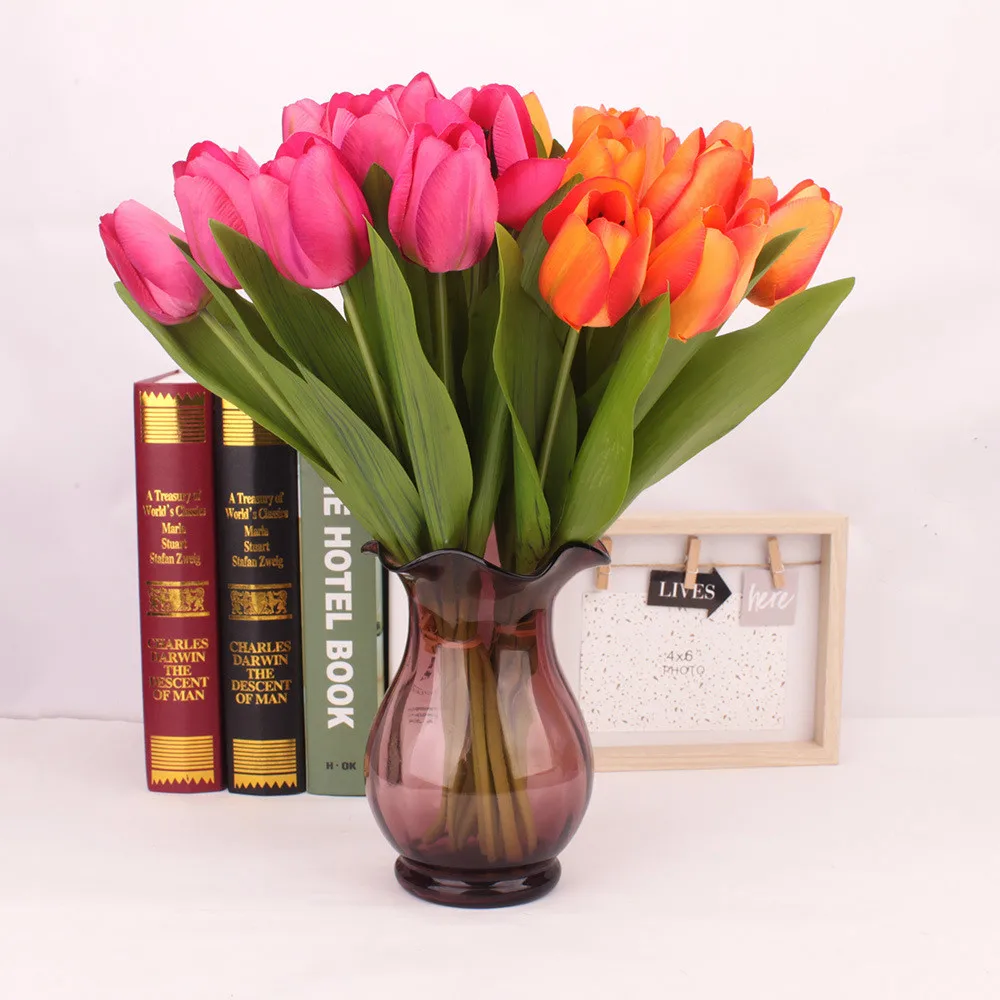 12pcs Tulip flower Artificial Plant Plastic Fake Flower Latex Real Bridal Bouquet Wedding Party Modern decor for home F300418
12pcs Tulip flower Artificial Plant Plastic Fake Flower Latex Real Bridal Bouquet Wedding Party Modern decor for home F300418