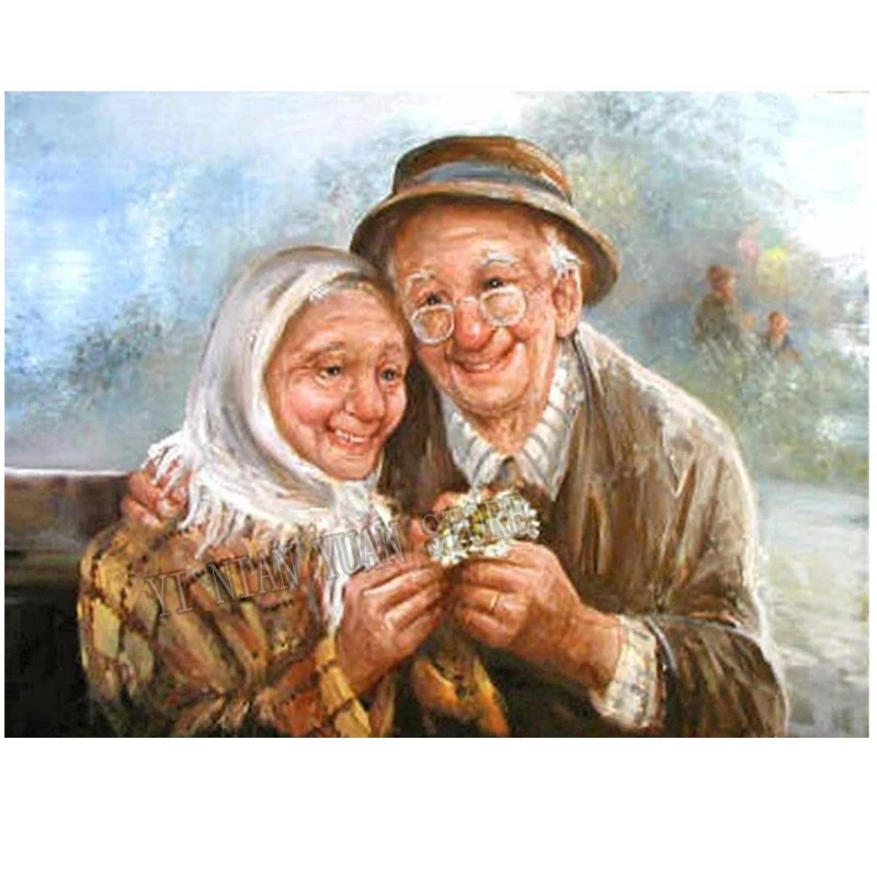 NewFull Square Drill 5D DIY Diamond Painting &quotold couple&quotwall sticker handmade 3D Embroidery arts Cross Stitch Mosaic Decor gift | Дом и