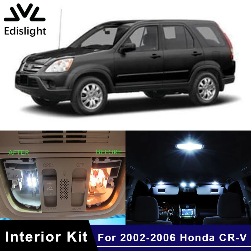Edislight 9Pcs White Ice Blue Canbus LED Lamp Car Bulbs Interior Package Kit For 2002-2006 Honda CR-V CRV Map Dome Plate Light
Edislight 9Pcs White Ice Blue Canbus LED Lamp Car Bulbs Interior Package Kit For 2002-2006 Honda CR-V CRV Map Dome Plate Light