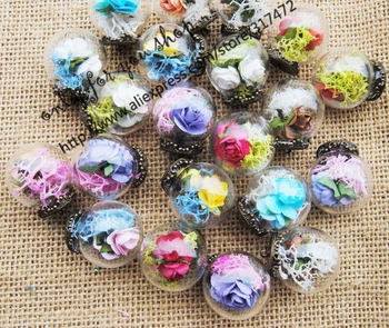 15pcs NEW Preserved moss Paper Rose flower Glass Vial pendant Glass bubble Wish Bottle charm Pendant (25*15mm glass) 
15pcs NEW Preserved moss Paper Rose flower Glass Vial pendant Glass bubble Wish Bottle charm Pendant (25*15mm glass)