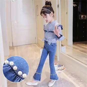 2019 Spring Autumn Kids Clothing Girls Cotton Clothes Teenage Set Ruffle Shirts +Skinny Denim Pants Casual Children Clothes W62
2019 Spring Autumn Kids Clothing Girls Cotton Clothes Teenage Set Ruffle Shirts +Skinny Denim Pants Casual Children Clothes W62