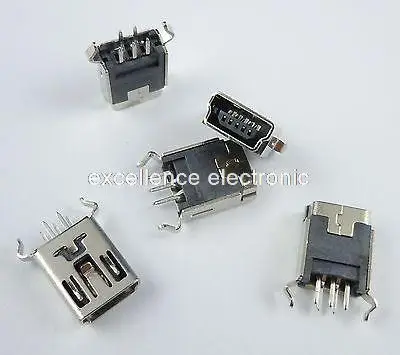 50 шт. мини USB 5Pin гнездовой разъем 180 градусов | Обустройство дома