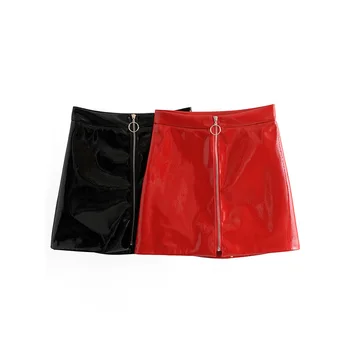 2020 Spring New Arrival European Style Black Skirt Women Fashion Leather Skirt Zipper Decorated Sexy Mini Skirt Free Shipping
2020 Spring New Arrival European Style Black Skirt Women Fashion Leather Skirt Zipper Decorated Sexy Mini Skirt Free Shipping