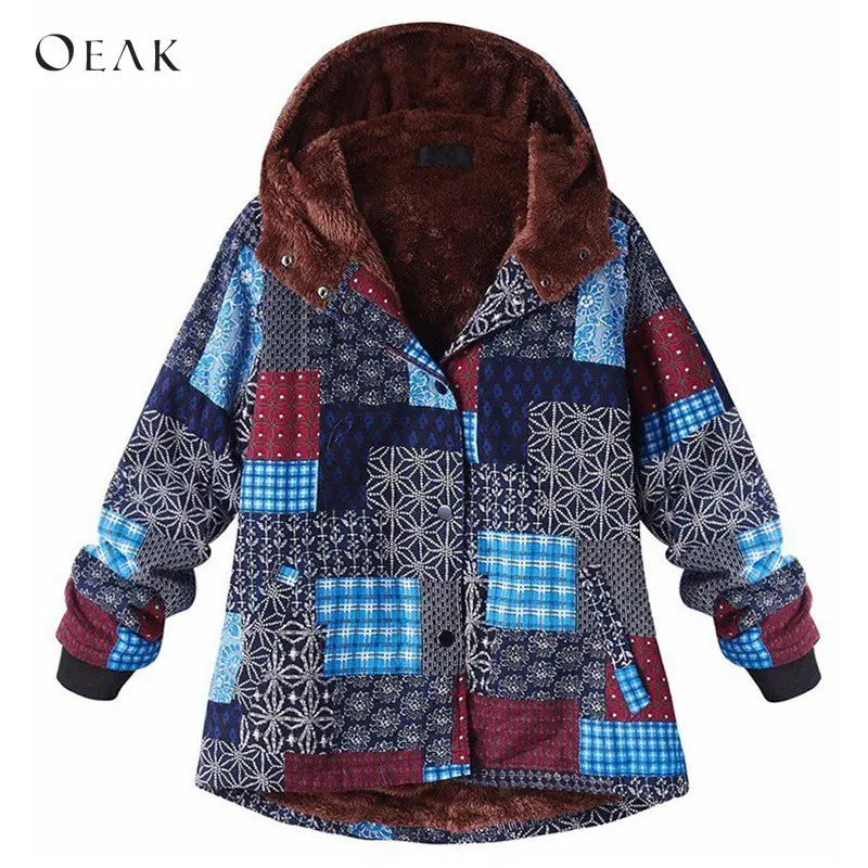 OEAK 2018 Thick Parkas Women Pocket Coat Warm Long Sleeve Hooded Outwear Female Cotton
OEAK 2018 Thick Parkas Women Pocket Coat Warm Long Sleeve Hooded Outwear Female Cotton