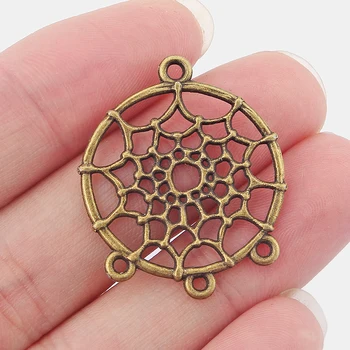10pcs Antique Bronze Hollow Dream Catcher Boho Bohemiar Charms Pendants Craft Necklace Jewelry Making 28x28mm
10pcs Antique Bronze Hollow Dream Catcher Boho Bohemiar Charms Pendants Craft Necklace Jewelry Making 28x28mm