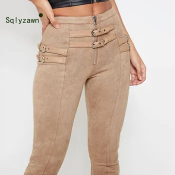 Warm Suede Leather High Waist Elegant Women Workwear Pants Fashion Front Zipper Pencil Pant Women Solid Winter Bodycon Trousers 
Warm Suede Leather High Waist Elegant Women Workwear Pants Fashion Front Zipper Pencil Pant Women Solid Winter Bodycon Trousers