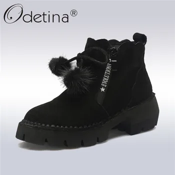 Odetina Fashion Genuine Leather Side Zipper Thick Chunky Heel Ankle Boots Platform Booties Women Soft Autumn Winter Shoes
Odetina Fashion Genuine Leather Side Zipper Thick Chunky Heel Ankle Boots Platform Booties Women Soft Autumn Winter Shoes