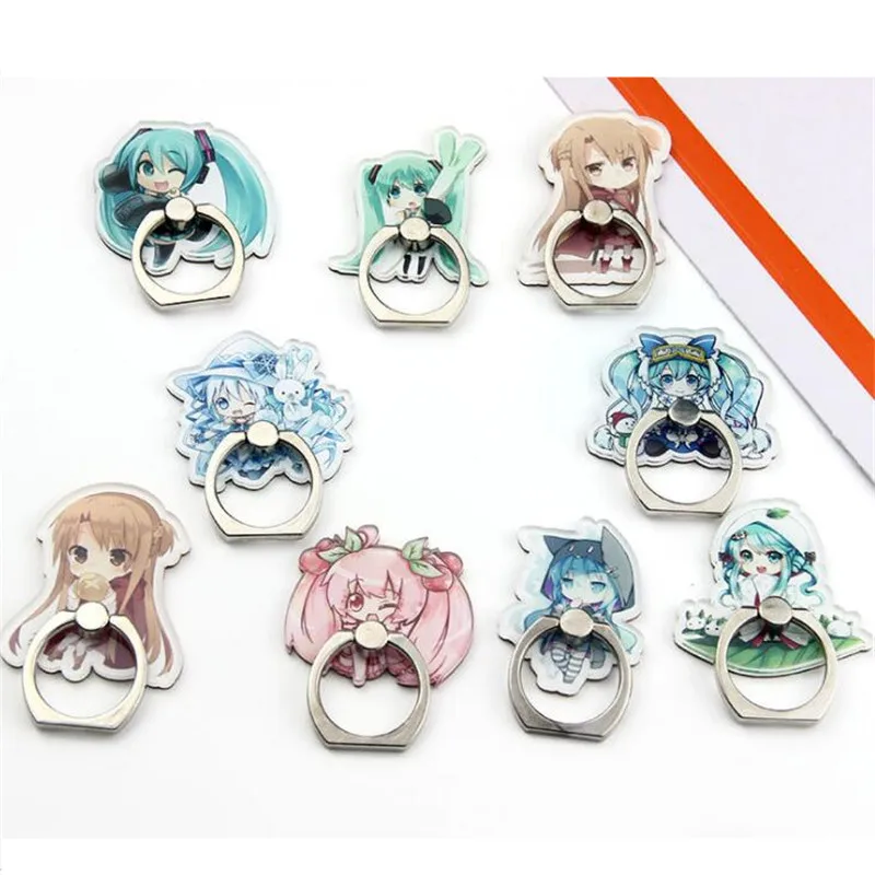 

UVR 360 Degree Cartoon princess Cute Girl Finger Ring Smartphone Stand Holder Mobile Phone Holder For iPhone Huawei All Phone