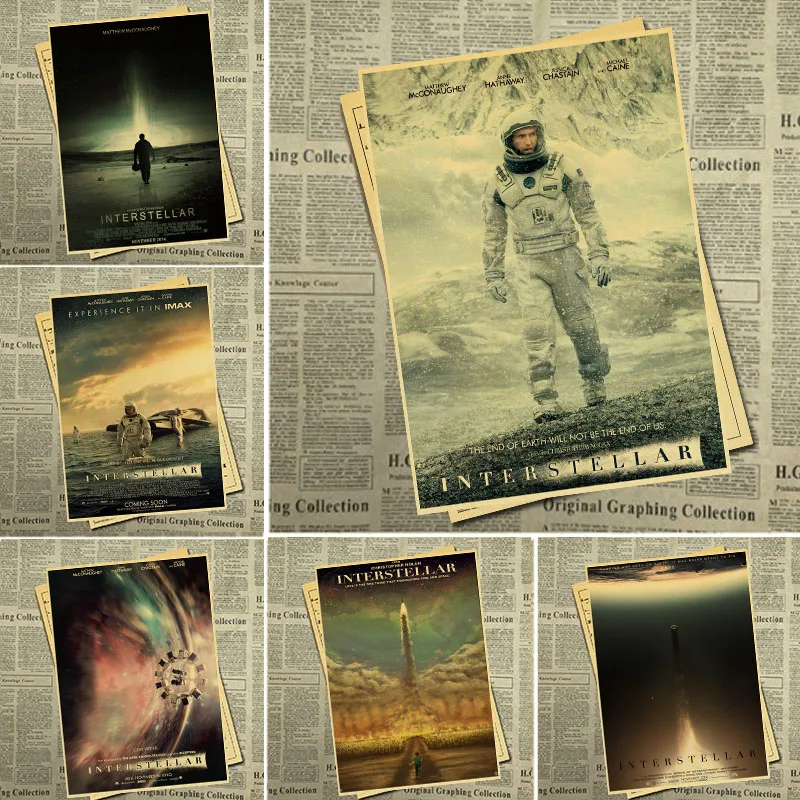 CLASSIC MOVIE Christopher Nolan Interstellar Matthew McConaughey Retro Poster Vintage Wall Decor For Home Bar Cafe
CLASSIC MOVIE Christopher Nolan Interstellar Matthew McConaughey Retro Poster Vintage Wall Decor For Home Bar Cafe