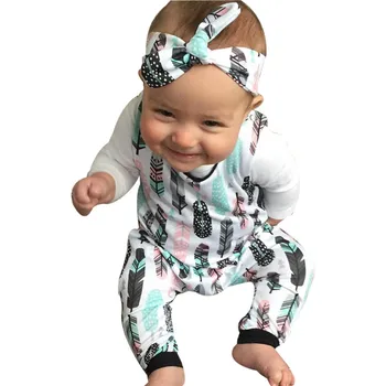 Toddler Infant Baby Boy Girl Feather Romper Jumpsuit Headband Outfit Sunsuit Sets new born baby boy clothes set infant clothing 
Toddler Infant Baby Boy Girl Feather Romper Jumpsuit Headband Outfit Sunsuit Sets new born baby boy clothes set infant clothing