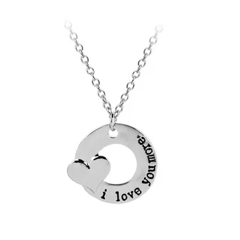 I love you more Necklace Fashion Simple Circle Pendant Chain Necklace For Mother'S Gifts Wholesale 24pcs/lot
I love you more Necklace Fashion Simple Circle Pendant Chain Necklace For Mother'S Gifts Wholesale 24pcs/lot