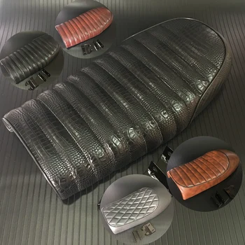 Motorcycle Flat Custom Vintage Saddle Cafe Racer Seat/Crocodile leather Seat For Honda CB125S CB200 CB350 CL350 CB400 
Motorcycle Flat Custom Vintage Saddle Cafe Racer Seat/Crocodile leather Seat For Honda CB125S CB200 CB350 CL350 CB400