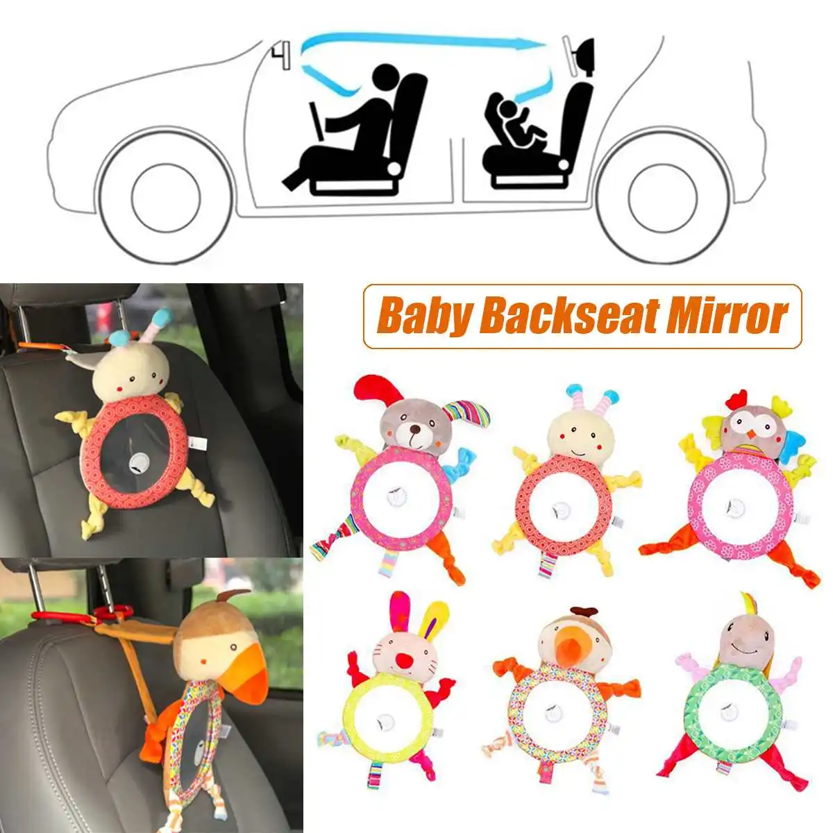 Adjustable Rear Facing Infant Car Safety Mirror Animal Floor Mirror Newborn Baby In Sight Mirrors Backseat Car View for Kids
Adjustable Rear Facing Infant Car Safety Mirror Animal Floor Mirror Newborn Baby In Sight Mirrors Backseat Car View for Kids
