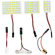 12 36 48 SMD 2835 LED Auto Dome Panel Light Car Interior Reading Lamp Roof Bulb With T10 W5W BA9S C5W Festoon 3 Adapter Base
12 36 48 SMD 2835 LED Auto Dome Panel Light Car Interior Reading Lamp Roof Bulb With T10 W5W BA9S C5W Festoon 3 Adapter Base