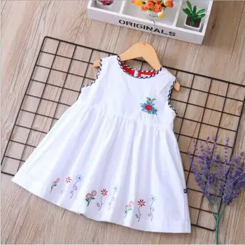 Toddler Dress 2019 Girls White Summer Flower Embroidery Cotton Party Tutu Sundress Children Princess Dress Kids Clothes 2-6Y
Toddler Dress 2019 Girls White Summer Flower Embroidery Cotton Party Tutu Sundress Children Princess Dress Kids Clothes 2-6Y