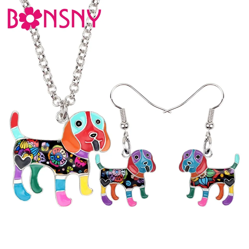 Bonsny Enamel Alloy Cartoon Beagle Dog Earrings Necklace Jewelry Sets For Women Girls Pet Lovers Teen Gift Bijoux Accessories
Bonsny Enamel Alloy Cartoon Beagle Dog Earrings Necklace Jewelry Sets For Women Girls Pet Lovers Teen Gift Bijoux Accessories