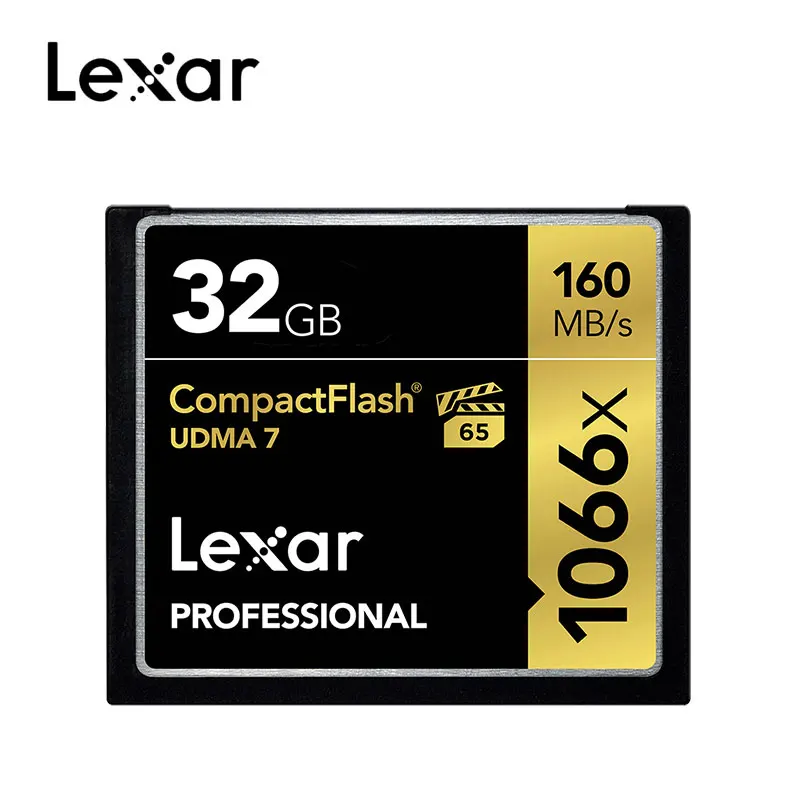 

Lexar UDMA 7 CF Card 1066x 64GB 32GB Up to 160MB/s VPG-65 16GB 128GB Compactflash Memory card for Full HD/3D and 4K video