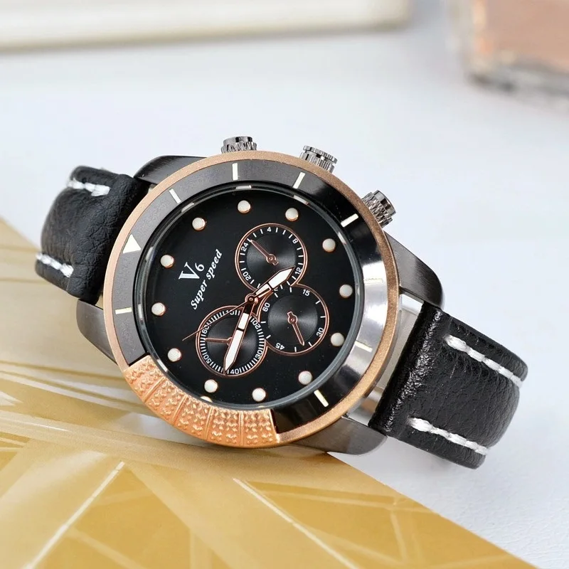 2018 New V6 Brand Men Watch Luxury Brand Watches Quartz Clock Fashion Leather Belts Watch Cheap Sports Wristwatches Relogio Male
2018 New V6 Brand Men Watch Luxury Brand Watches Quartz Clock Fashion Leather Belts Watch Cheap Sports Wristwatches Relogio Male
