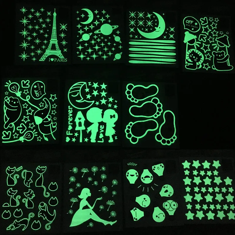 Glow Glass stickers fluorescence star moon permanent luminous children room dormitory Christmas decoration film
Glow Glass stickers fluorescence star moon permanent luminous children room dormitory Christmas decoration film