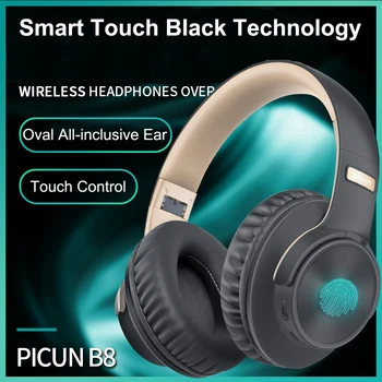 Picun Wireless bluetooth Headphone LED Headset Touchs Control Foldable Adjustable Earphones with Mic/TF Card for Mobile Phone
Picun Wireless bluetooth Headphone LED Headset Touchs Control Foldable Adjustable Earphones with Mic/TF Card for Mobile Phone