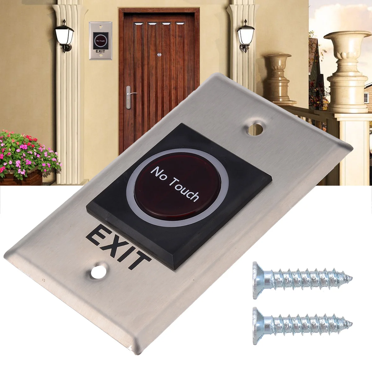 Door Infrared Touchless Button Switch Stainless Steel Plate No Touch Free Exit Button Switch IR Sensor for Gate Door control
Door Infrared Touchless Button Switch Stainless Steel Plate No Touch Free Exit Button Switch IR Sensor for Gate Door control