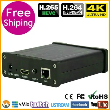 HEVC UHD 4K HDMI Video Audio Encoder H.264 H.265 IPTV Encoder Live Streaming RTMP Encoder HDMI To RTSP HLS UDP HTTP Transmitter
HEVC UHD 4K HDMI Video Audio Encoder H.264 H.265 IPTV Encoder Live Streaming RTMP Encoder HDMI To RTSP HLS UDP HTTP Transmitter
