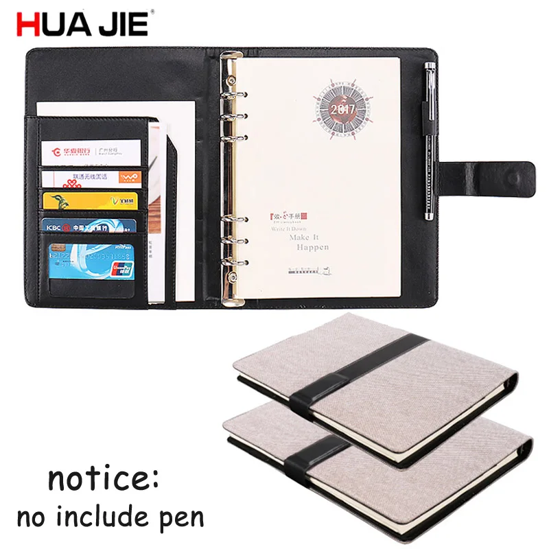 HUA JIE B5 Business Journal Notebooks Magnetic Buckle Diary Refillable Lined Paper Filofax Binder Rings Memos Pen Hole Card Slot
HUA JIE B5 Business Journal Notebooks Magnetic Buckle Diary Refillable Lined Paper Filofax Binder Rings Memos Pen Hole Card Slot