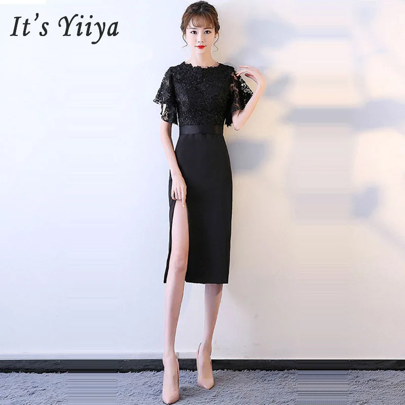 Evening Dress Black Lace Women Party Dresses 2019 Short Sleeve Side Slit Robe De Soiree Plus Size Sexy Zipper Evening Gowns E479
Evening Dress Black Lace Women Party Dresses 2019 Short Sleeve Side Slit Robe De Soiree Plus Size Sexy Zipper Evening Gowns E479