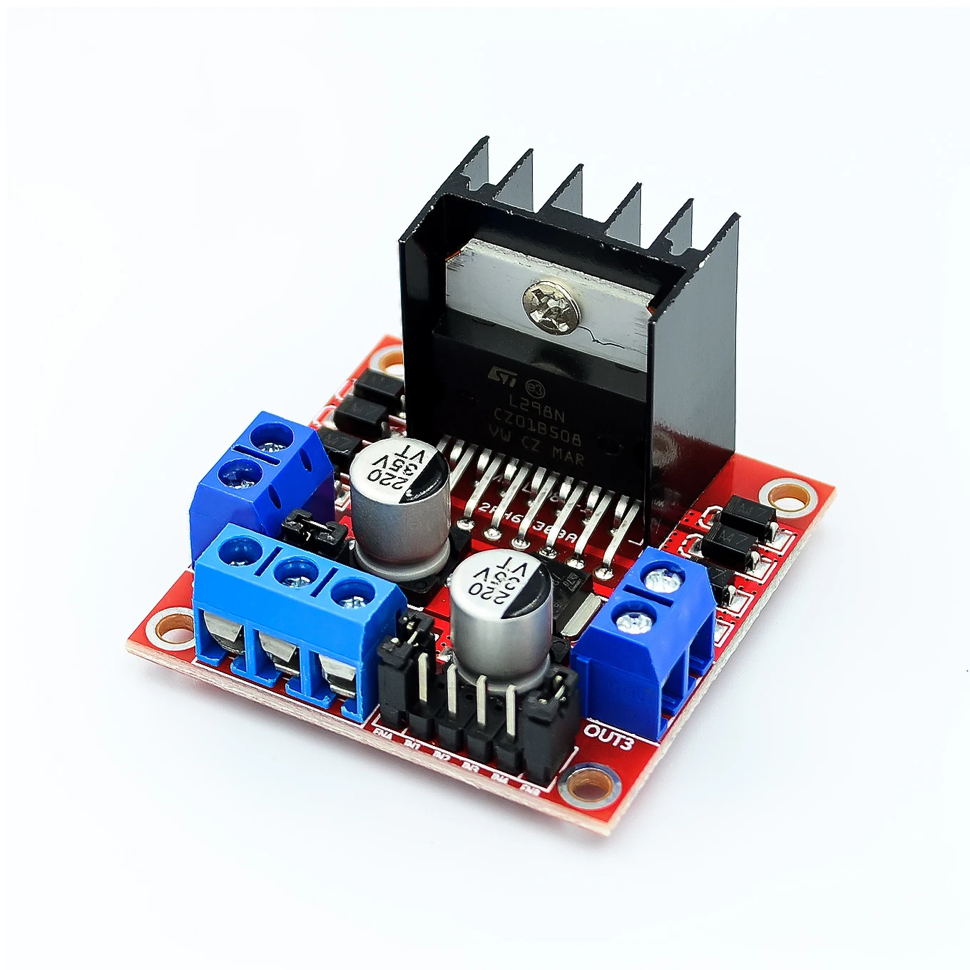 1PCS New Dual H Bridge DC Stepper Motor Drive Controller Board Module L298N for Arduino smart car robot
1PCS New Dual H Bridge DC Stepper Motor Drive Controller Board Module L298N for Arduino smart car robot