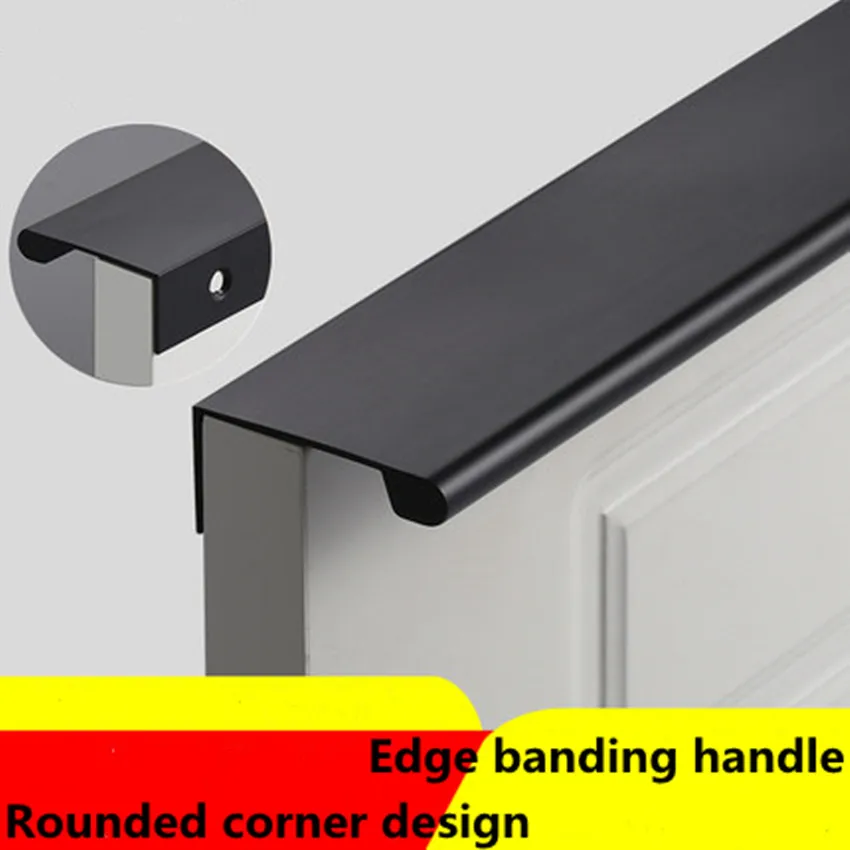 Modern simple Invisible handle black brushed gold kitchen cabinet cupboard wardrobe door handle Surface mounted long edge pull
Modern simple Invisible handle black brushed gold kitchen cabinet cupboard wardrobe door handle Surface mounted long edge pull