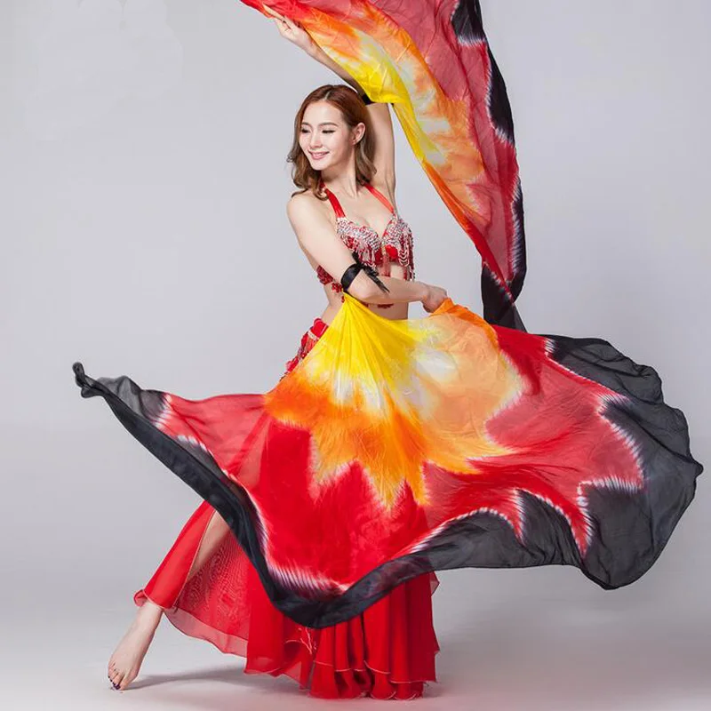 1 Pair(L+R) Stage Performance Props 100% rea Silk Veil Isis Wings Colorful half-circle belly dance veils Wings
1 Pair(L+R) Stage Performance Props 100% rea Silk Veil Isis Wings Colorful half-circle belly dance veils Wings