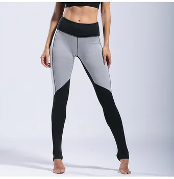 Lady's Yoga Pants Dance Fitness Long Pants Good Elasticity Skinny Leggings Black Gray White Stitching Colors
Lady's Yoga Pants Dance Fitness Long Pants Good Elasticity Skinny Leggings Black Gray White Stitching Colors