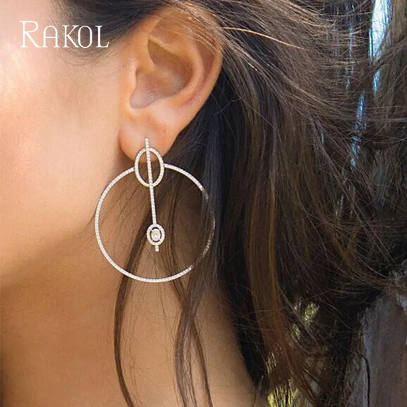 RAKOL Cubic Zircon Round Circle Bridal Stud Earrings Set White Color With Clear Crystal Fashion Jewelry For Women RE520329
RAKOL Cubic Zircon Round Circle Bridal Stud Earrings Set White Color With Clear Crystal Fashion Jewelry For Women RE520329