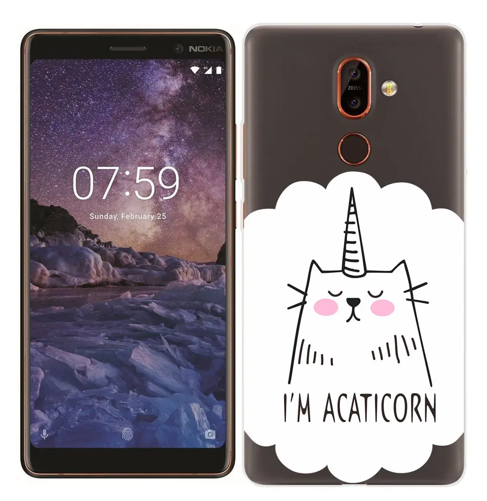 Soft TPU Case for Nokia 7 Plus Smart Back Cover for Nokia 3 5 6 7 8 Painted ShockProof Fundas for Nokia 2.1 3.1 5.1 6.1 Silicone (9)