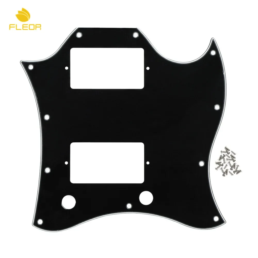 FLEOR Full Face SG Guitar Pickguard Scratch Plate Black 3Ply With Screws for SG Style Guitar Parts Replacement
FLEOR Full Face SG Guitar Pickguard Scratch Plate Black 3Ply With Screws for SG Style Guitar Parts Replacement