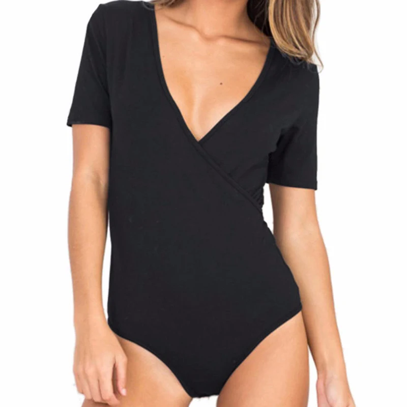 Short Sleeve Bodysuits Women 2019 New Sexy Deep V-Neck Bodycon Bodysuit Female Solid Slim Jumpsuit Rompers One Piece
Short Sleeve Bodysuits Women 2019 New Sexy Deep V-Neck Bodycon Bodysuit Female Solid Slim Jumpsuit Rompers One Piece