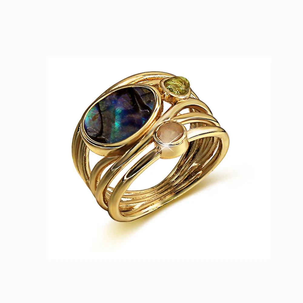 New Design Colorful moonstone ring for women European beauty creative multi-layer simulation shell rings female Jewelry
New Design Colorful moonstone ring for women European beauty creative multi-layer simulation shell rings female Jewelry