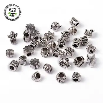100pcs Alloy European Beads Antique Large Hole Beads for Jewelry Making DIY, Size: about 7~13mm long, Round: 4~5mm in diameter
100pcs Alloy European Beads Antique Large Hole Beads for Jewelry Making DIY, Size: about 7~13mm long, Round: 4~5mm in diameter
