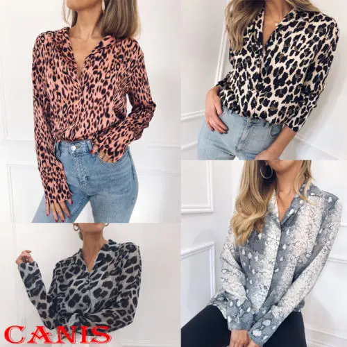 2019 Brand New Women Leopard Blouses Top V Neck Long Sleeve Ladies Chiffon Loose Blauses Top Long Sleeve Girl Autumn Hot Blouse
2019 Brand New Women Leopard Blouses Top V Neck Long Sleeve Ladies Chiffon Loose Blauses Top Long Sleeve Girl Autumn Hot Blouse