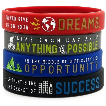 100PCS Anything is Possible, Success, Dreams, Opportunity wristband silicone bracelets free shipping by epacket A
100PCS Anything is Possible, Success, Dreams, Opportunity wristband silicone bracelets free shipping by epacket A