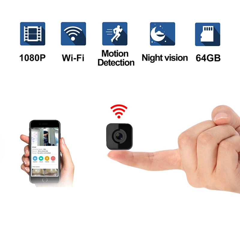 Invisible Night Version Wifi IP Mini Camera Wireless 1080P for Video Recording Support Remote Control Portable Recorder pk q7
Invisible Night Version Wifi IP Mini Camera Wireless 1080P for Video Recording Support Remote Control Portable Recorder pk q7