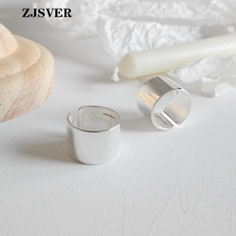 ZJSVER 925 Sterling Silver Jewelry Rings Classic Minimalist Wide-face Glossy Opening Adjustable Ring For Women Attend Party
ZJSVER 925 Sterling Silver Jewelry Rings Classic Minimalist Wide-face Glossy Opening Adjustable Ring For Women Attend Party
