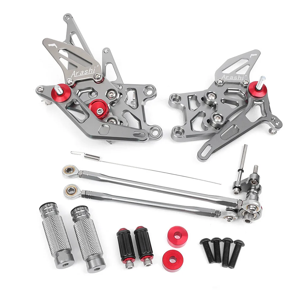 CNC Aluminum Motorcycle Rear Brake Set Footpeg Rearset Foot Pegs Rest for Honda CBR600RR 2009 2010 2011 2012 2013 2014-2018 Grey
CNC Aluminum Motorcycle Rear Brake Set Footpeg Rearset Foot Pegs Rest for Honda CBR600RR 2009 2010 2011 2012 2013 2014-2018 Grey