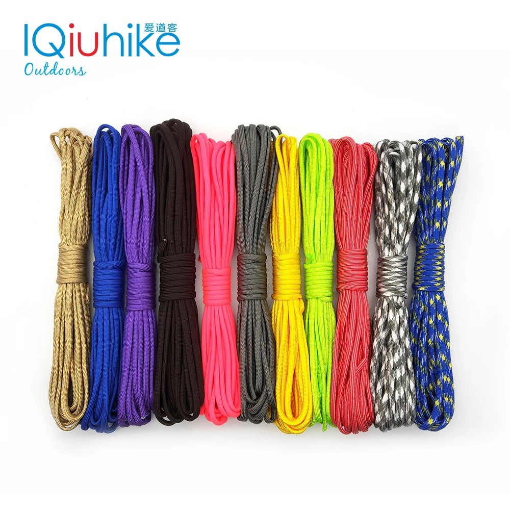 

Camouflage 5 Meters Paracord 550 Parachute Cord Lanyard Mil Spec Type III 7 Strand Camping Survival Equipment Tents Rope