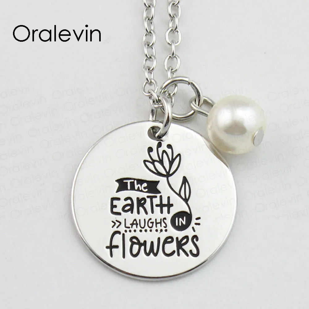 THE EARTH LAUGHS IN FLOWERS Stamped Engraved Accessories charms custom Pendant Necklace gift fashion Jewelry,10Pcs/Lot, #LN743
THE EARTH LAUGHS IN FLOWERS Stamped Engraved Accessories charms custom Pendant Necklace gift fashion Jewelry,10Pcs/Lot, #LN743